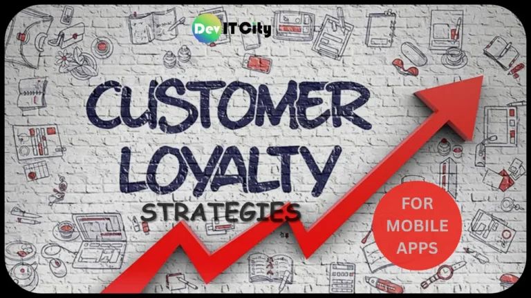 Illustration of a person launching your first mobile app, surrounded by app icons, smartphone interface, and gear settings—symbolizing the step-by-step mobile app development process in 2025.