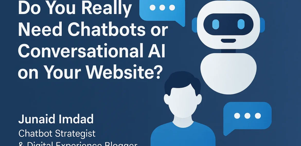 Illustration of chatbot talking with a website visitor in 2025