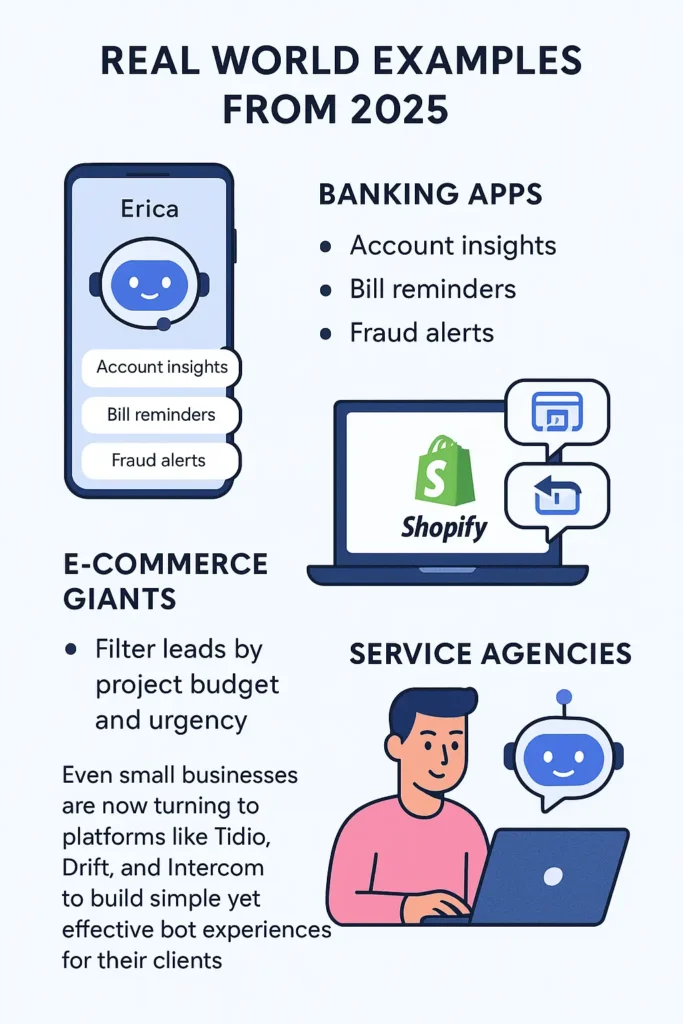 Why Chatbots for Websites in 2025 Are More Important Than Ever 2 chatbots examples -