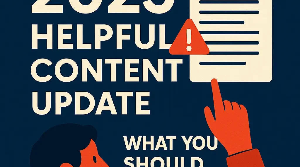 Illustration of Google's 2025 Helpful Content Update reshaping SEO strategies with human-first, high-quality content focus.